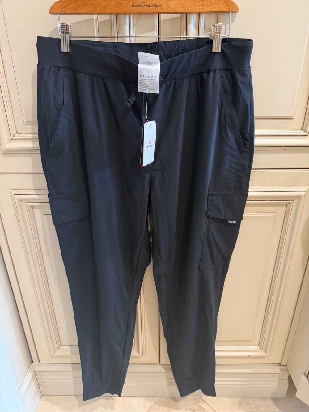 Men's Black Cargo Jogger Pants